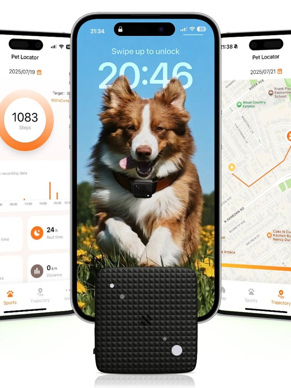 GPS Tracker for Pets Real-Time Tracking with Virtual Fence Alerts Long-Lasting